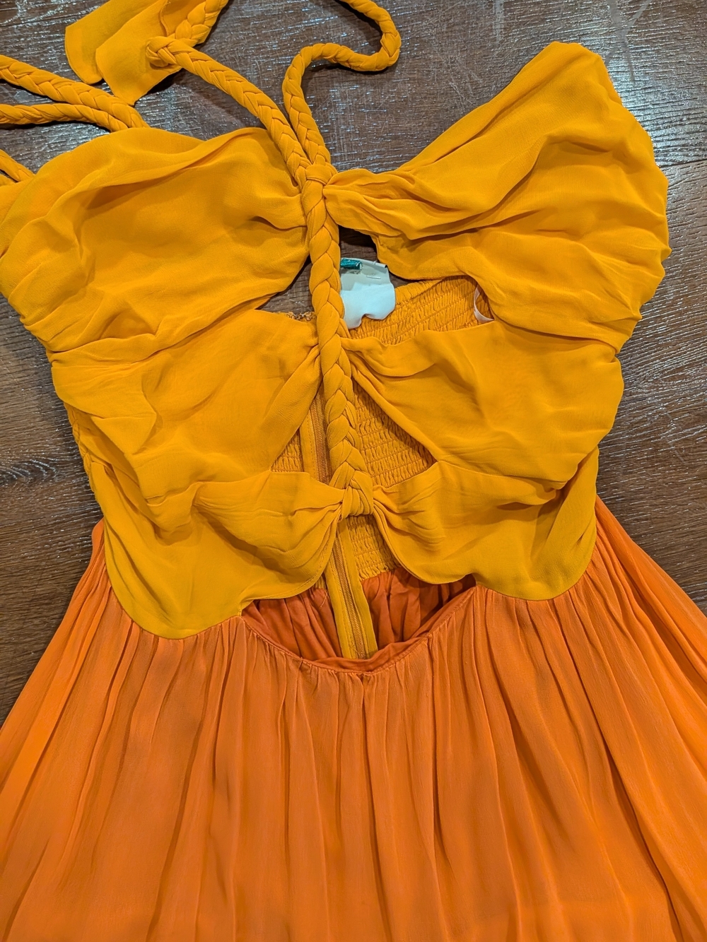 FARM Rio Orange, Pink & Brown Tiered Maxi Dress - Picture 3 of 8